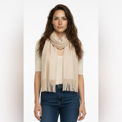 Pre-Love Elegant Cream Scarf