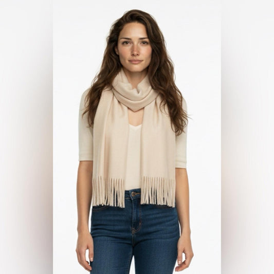 Pre-Love Elegant Cream Scarf