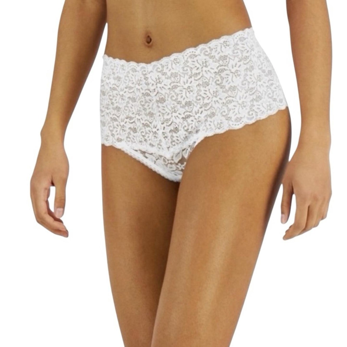 INC High waist Lace Thong Women's Intimates in White,
