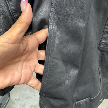 Pre-Love Renzo Costa Vintage Black Leather Jacket for Women