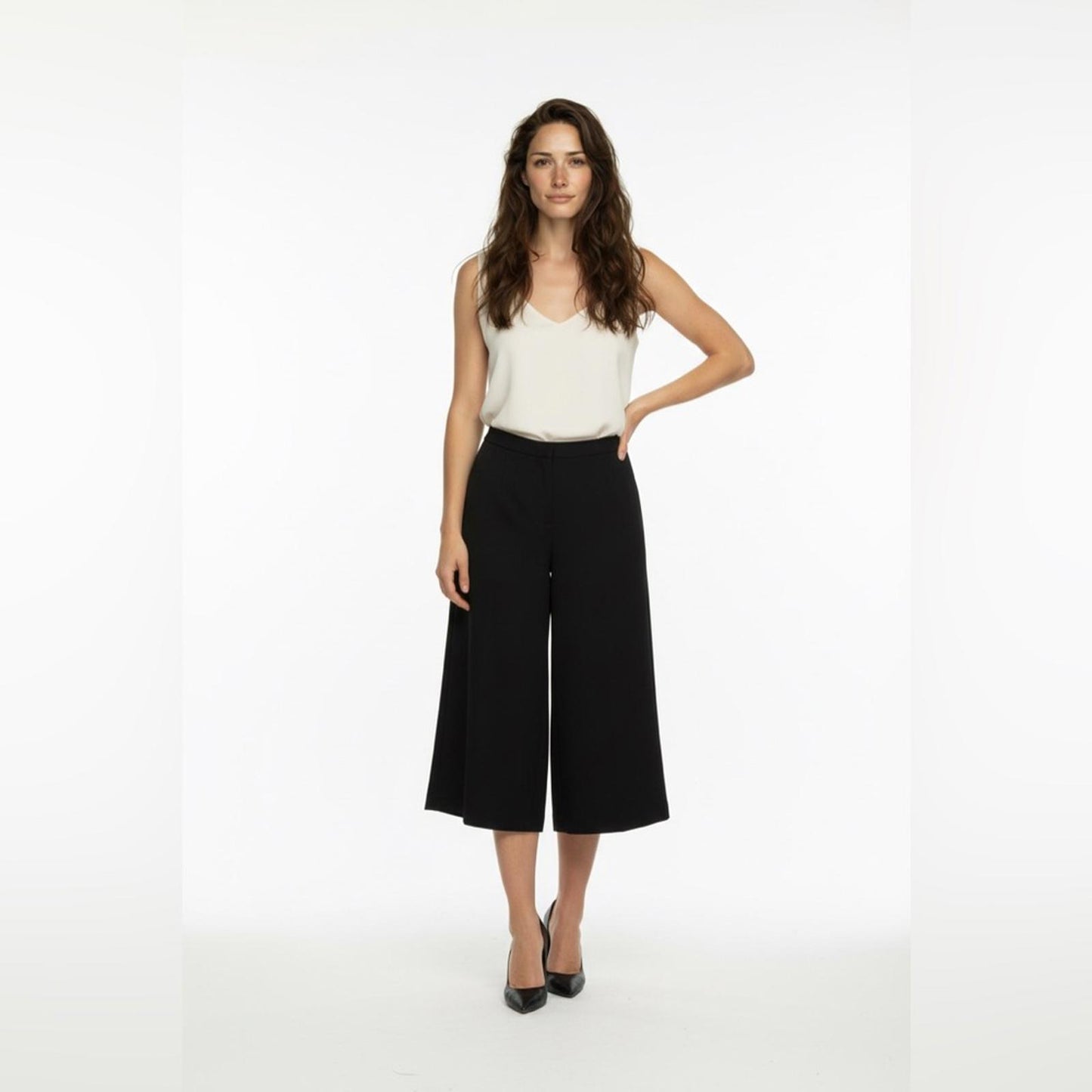 Vince Camuto Black Wide Leg Culottes