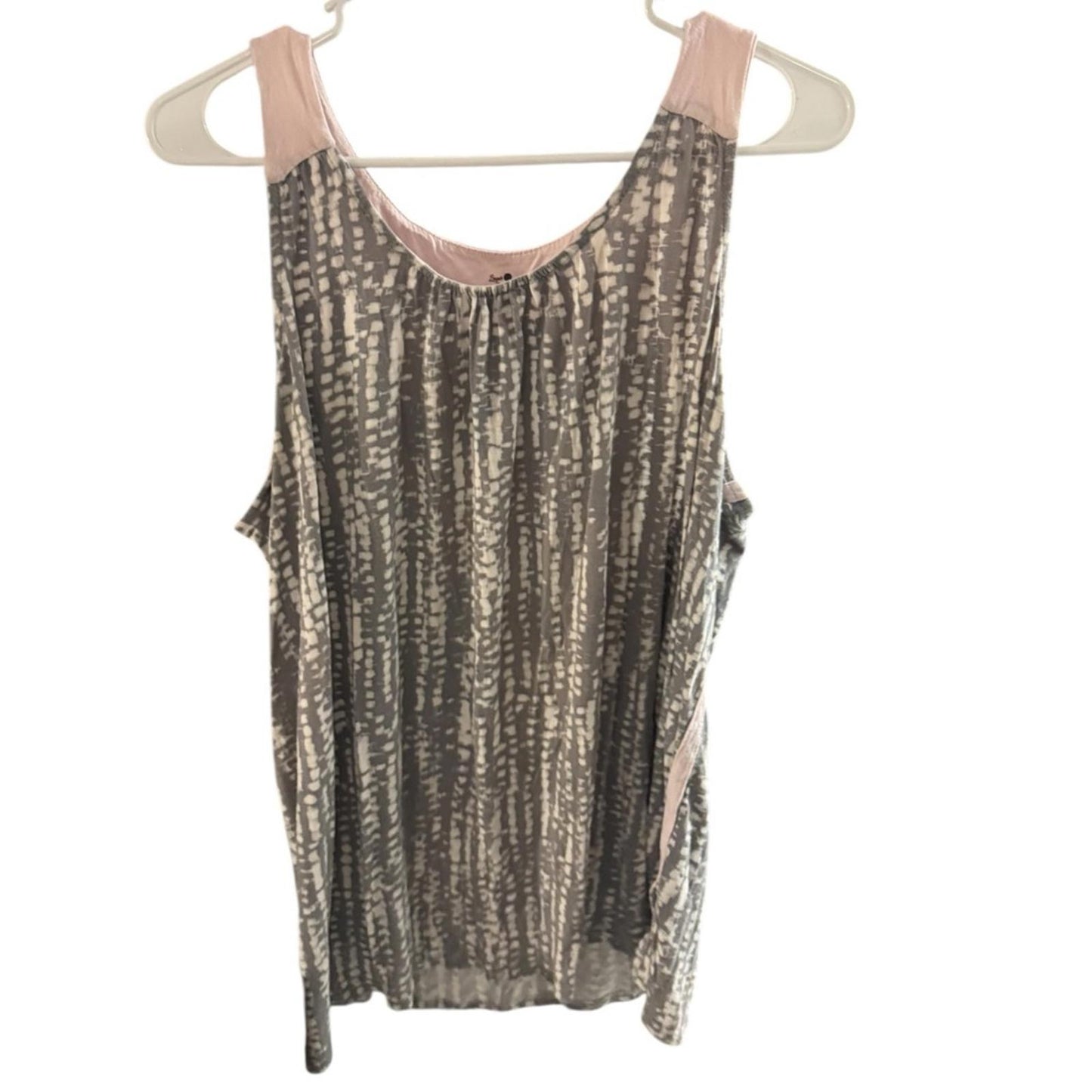 Pre-Love Elegant Gray and Pink Women's Pajama Top