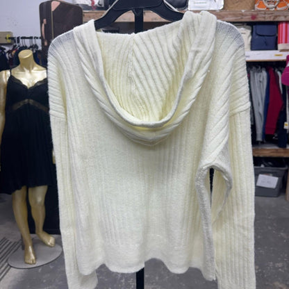 Lucky brand Women's White Hooded Sweater