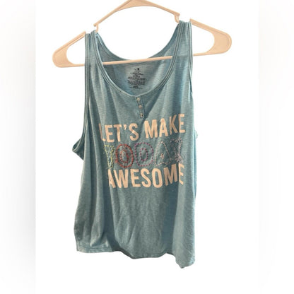 Pre-love Stylish Blue Graphic Tank Top