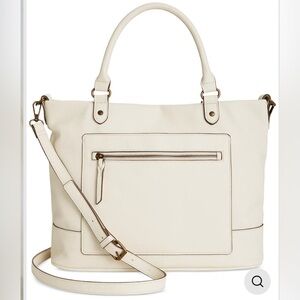 Style & Co. Ivory Convertible Tote Crossbody Bag